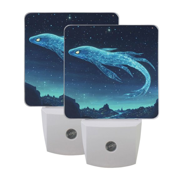 LED Sensor Night Light Dusk to Dawn Auto ON & Off, Plug-in Ancient Sea Creature