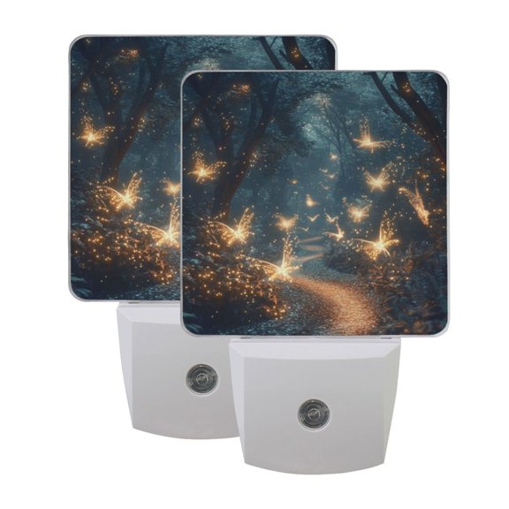 LED Sensor Night Light Dusk to Dawn Auto ON & Off, Plug-in Fantasy Forest at Night