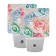 thumbnail image 1 of LED Sensor Night Light Dusk to Dawn Auto ON & Off, Plug-in Roses Pattern, 1 of 7