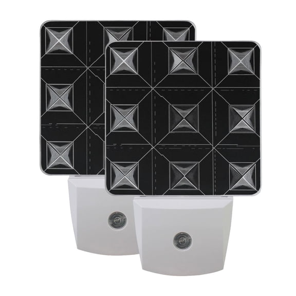 LED Sensor Night Light Dusk to Dawn Auto ON & Off, Plug-in Squares and Triangles