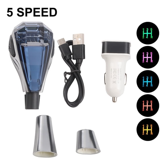 LED Shift Knob,ABS Gear Handle With Illuminated Design, 8Mm/10mm/12mm Thread Sizes, 5-6 Speed Compatible(5-speed)