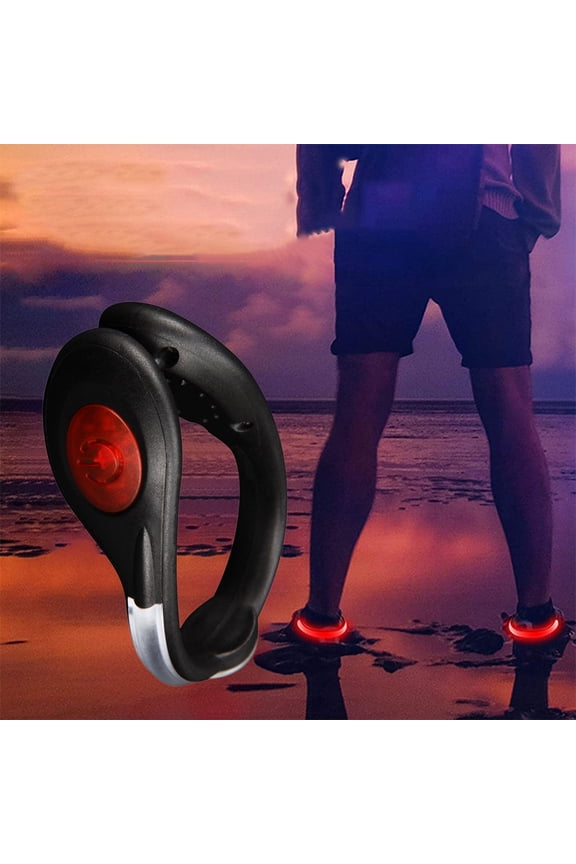 LED Shoe Clip Light | Rechargeable Running Safety Light | Waterproof Outdoor Visibility Accessory for Night Cycling Walking Jogging | USB Powered | 1 Pack | 10x6 cm | Blue Red Green