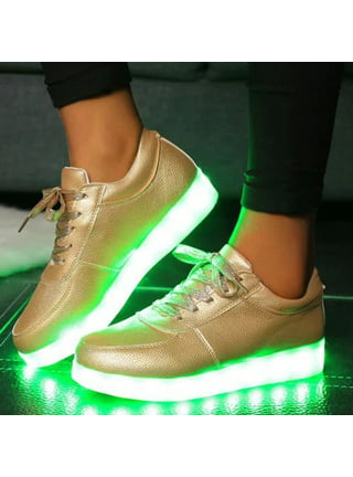 KUNWFNIX LED Light Up Shoes Unisex Low Top Sneakers