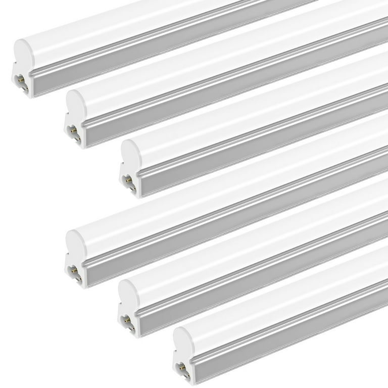 LED Shop Light 2ft, Linkable Utility T5 Light Fixture, 10W 6500K Super  Bright White, 6-Pack
