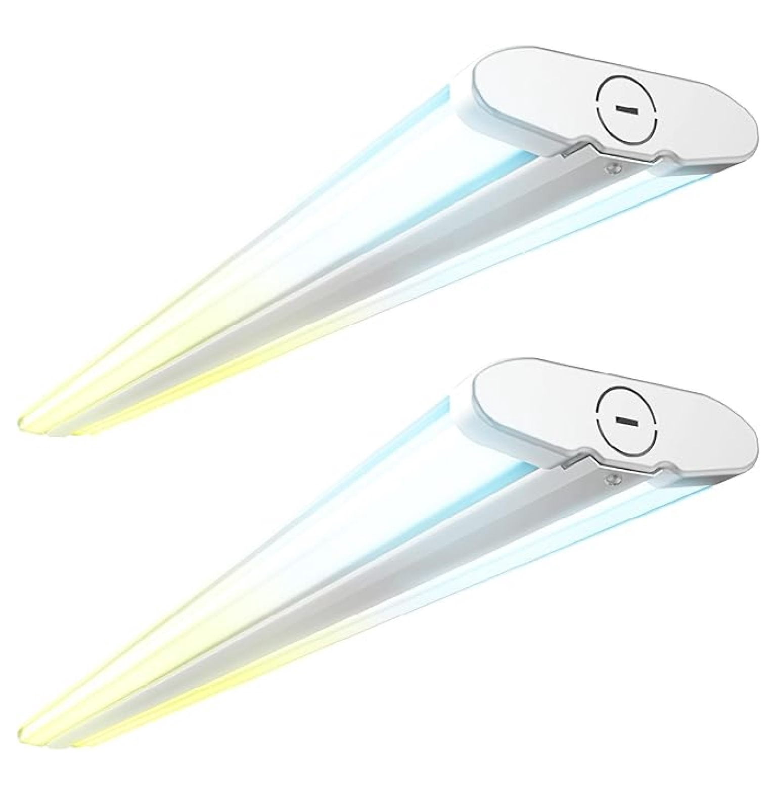 LED Shop Light 4ft Hardwired Surface Mount 8200LM Selectable 50W-70W Garage Workshop 2-Pack