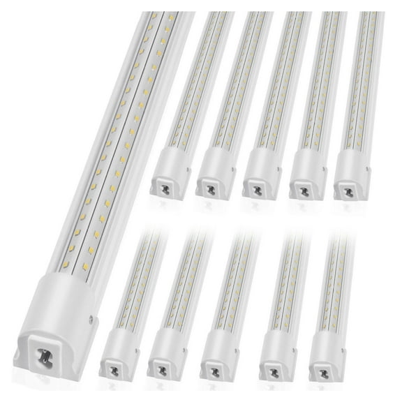 LED Shop Lights 4FT 10 Pack, 40W Linkable Garage Lights, 5000LM Bright Workshop Ceiling Lights w/ 59in Cord & 48in Cables