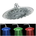LED Shower Head Temperature 3 Color Changing 8 Inch Lighted Shower Head