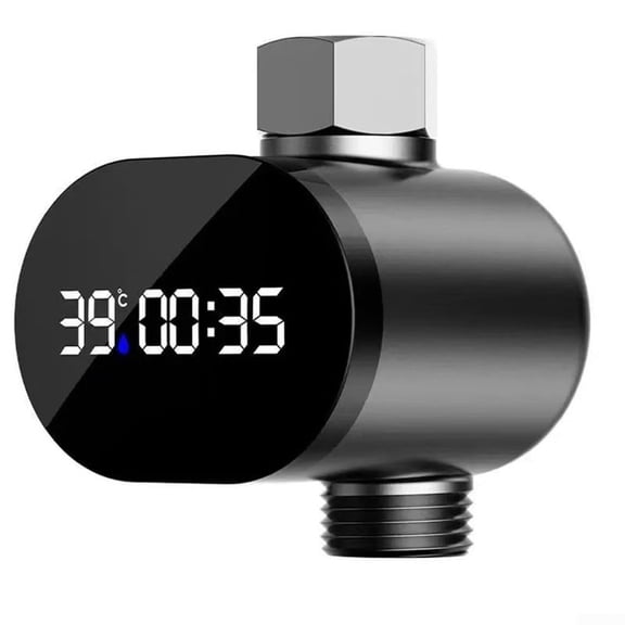 LED Shower Head Water Temperature Display, Visual Faucet Thermometer Gauge For Safe Bathing, Child-Friendly Temperature Control, Black
