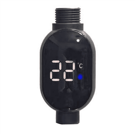 LED Shower Temperature Meter Led Digital Display Baby Bath Water Temperature Gauge - for Baby Bath Kitchen Bathroom,1 x LED Shower Temperature Meter (Water outlet: Top water outlet),Black