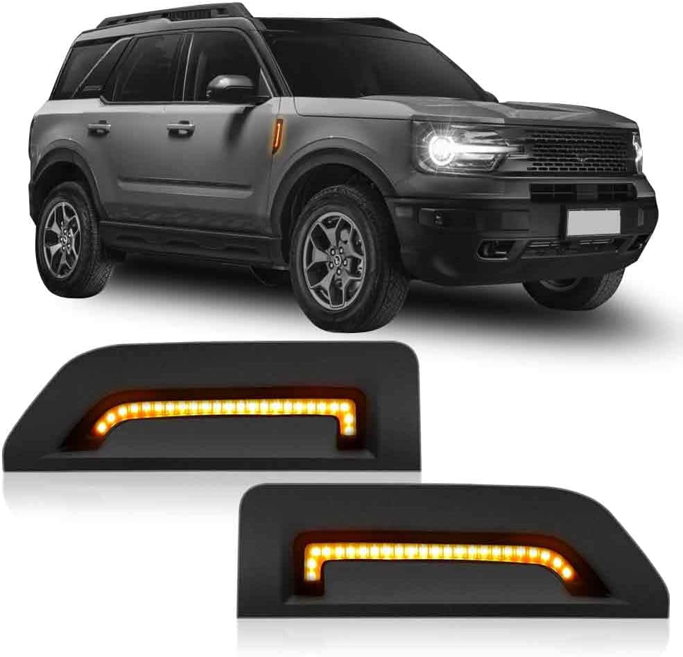 NJSBYL Amber LED Side Marker Lights For 2022-2023 Toyota GR86 / Subaru BRZ - Clear Lens, Plug & Play