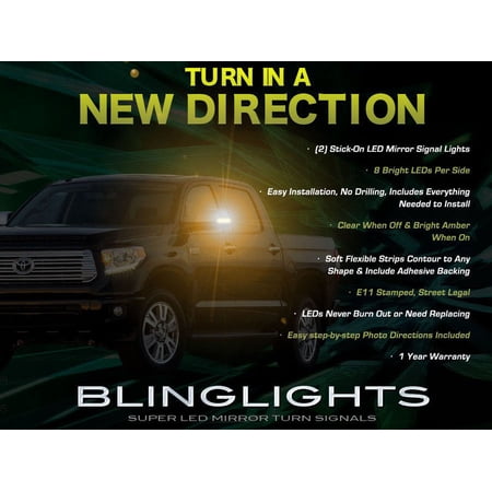 LED Side View Mirror TurnSignal Light Kit Blinker Lamps Signalers For Toyota Tundra