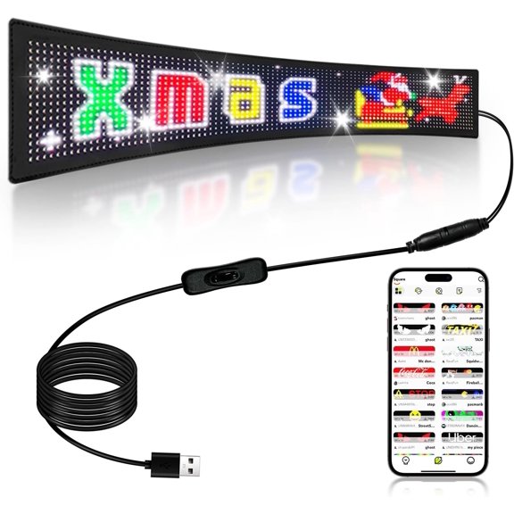 LED Sign, 23"x5" Programmable LED Sign with APP Control - Huge Bright Scrolling Text/Animations for , Store, Christmas Advertising (Pre-Made & Custom Modes)