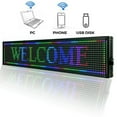 thumbnail image 1 of LED Sign 40*8 inch Scroll Message Board 7 Color Programmable Scrolling Device, 1 of 5