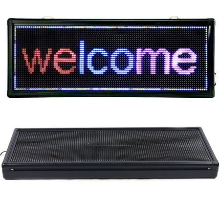 LED Sign 40" X 15" Programmable Scroll Message Board Sign 3 Color