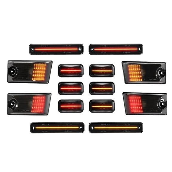 LED Signal Lights for Hummer H2 2003-2009 Front & Rear Cab Roof Running Light Side Marker Lamp Fender Turn Signal Light