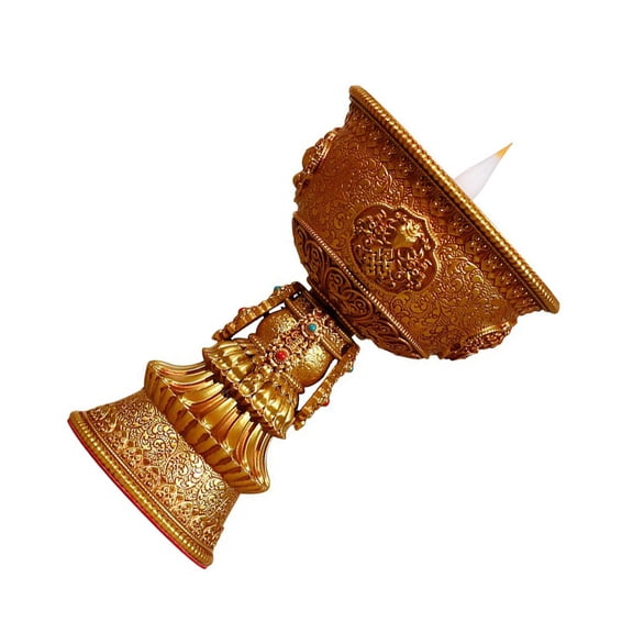 LED Simulated Flame LED Resin Lamp for Temple Ceremonies Electronic Butter Lamp Rechargeable for Buddhist