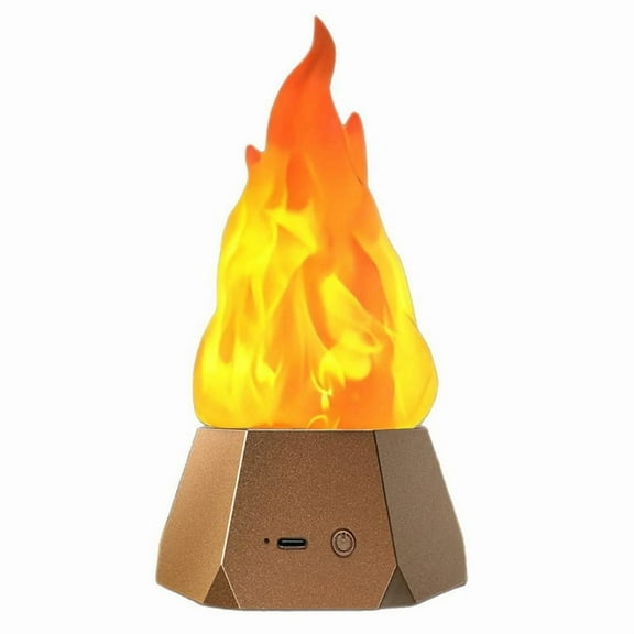 LED Simulation Flame Lamp LED Flame Lamp Outdoor Camping Garden Landscape Decoration Lamp Dining Table Decoration Gold,1 x Night Light,Gold