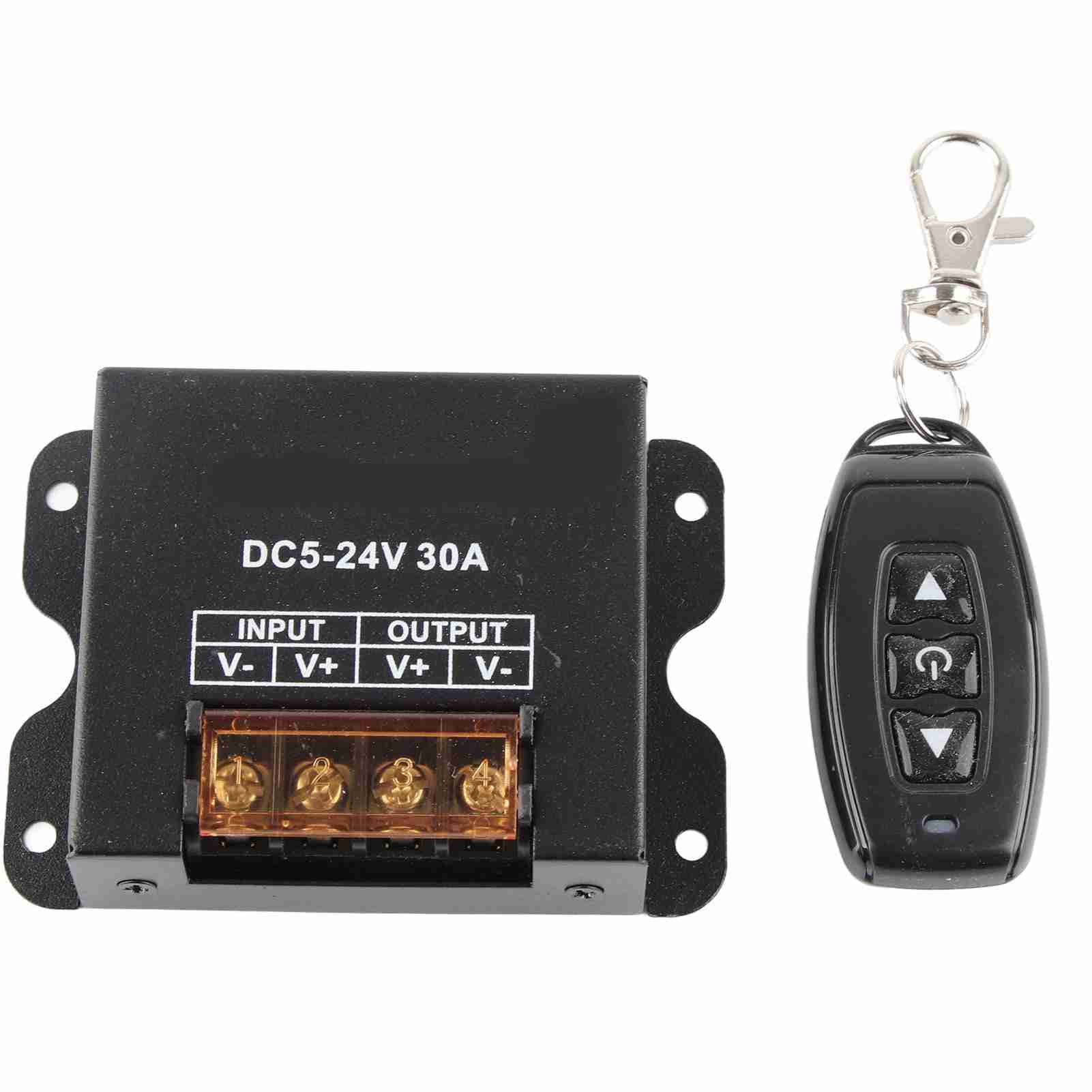 LED Single Color Dimmer Controller 3 Keys RF Large Power Cordless ...