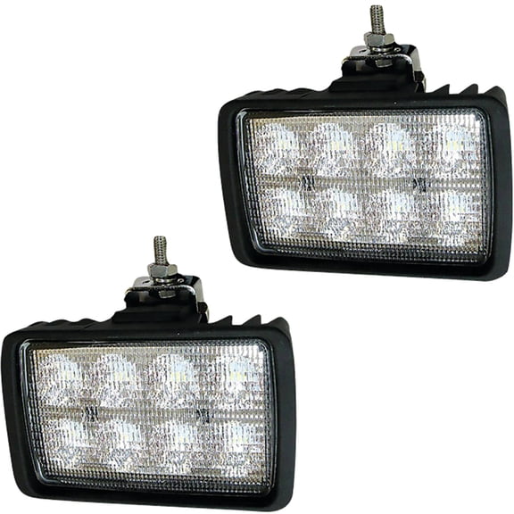 LED Skid Steer Headlight Kit Compatible with 1993-2002 Bobcat 751 763 773 853 863 864 873 953 963 7753 80W 7200 Lumens 12-24V Flood IP68 6649478 6667934 6650111