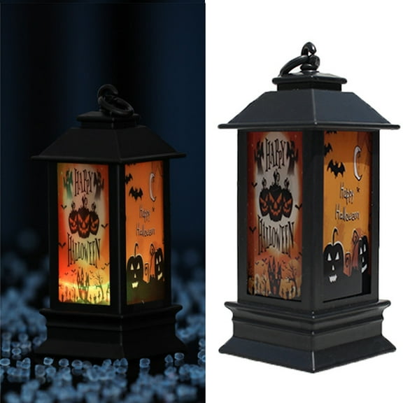 LED Skull Candle, Halloween Decoration, Small Exquisite Battery Operated PVC Acrylic Candle Lantern, Home Party Event Decor