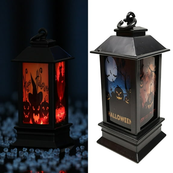 LED Skull Candle, Halloween Decoration, Small Exquisite Battery Operated PVC Acrylic Candle Lantern, Home Party Event Decor