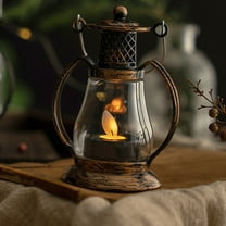 LED Small Lanterns Decorative Indoor Outdoor Hanging Lantern Decorative Candle Lanterns Farmhouse Decor for Weddings Western Camping Party Halloween Christmas Decorations