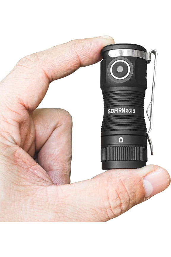 LED Small USB C Rechargeable, SC13 Bright 1300 Lumens EDC Keychain s with IPX8 Waterproof, Portable Key Ring Mini Flash Light for Everyday Carry Camping Hiking