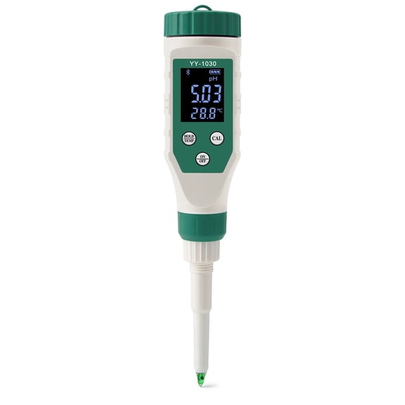 LED Smart Bluetooth PH Meter Aquarium SPA Pool PH Water Quality Monitor Tester For Soil Cosmetic Food Cheese Meat Fruit Dough ,Multifunctional