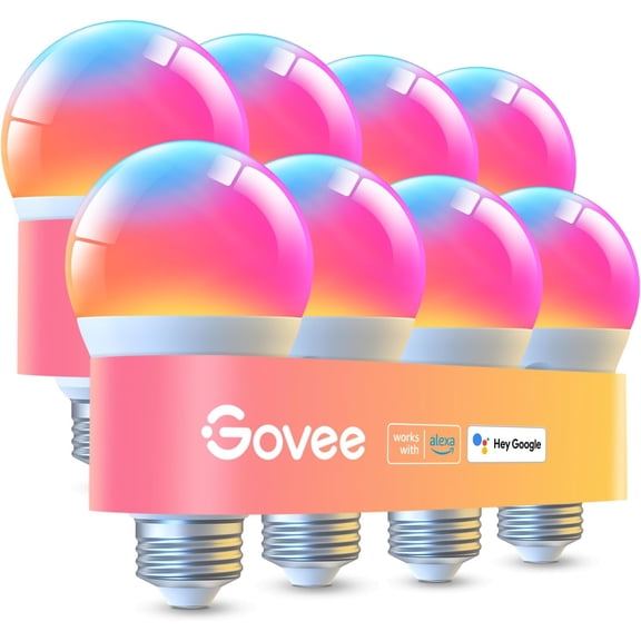 LED Smart Light Bulbs, 1000LM Color Changing Light Bulb, Wi-Fi & Bluetooth Light Bulbs, Work with Alexa and Google Assistant, Dimmable RGBWW A19 75W Equivalent Smart Bulbs, 2 Pack