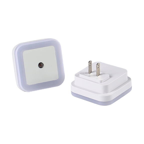 LED Smart Night Light, Light-Controlled Energy-Saving, US Standard Square, White
