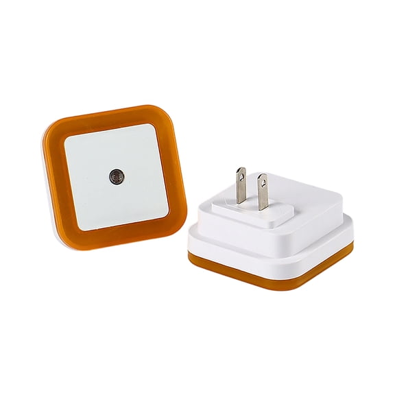 LED Smart Night Light, Light-Controlled Energy-Saving, US Standard Square, Yellow