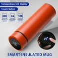 thumbnail image 1 of LED Smart Water Bottle, Smart Mug with LED Temperature Display, 500ML Double Walled Stainless Steel Insulated Water Bottle, Touch-Button Leak-Proof Drinkware, 24H Hot/Cold Retention Thermos, 1 of 4