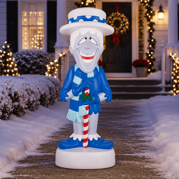 LED Snow Miser Christmas Blow Mold Decor, 30 cm Plug-In Retro Holiday Character for Porch, Lawn, Yard and Summer Holiday Display