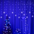 thumbnail image 1 of LED Snowflake Curtain String Lights, 96LEDs Flashing Snowflake Lights, 8 Modes Window Hanging Lights, Xmas Fairy Lights, for Home Party Window Xmas Tree Decor, 1 of 11