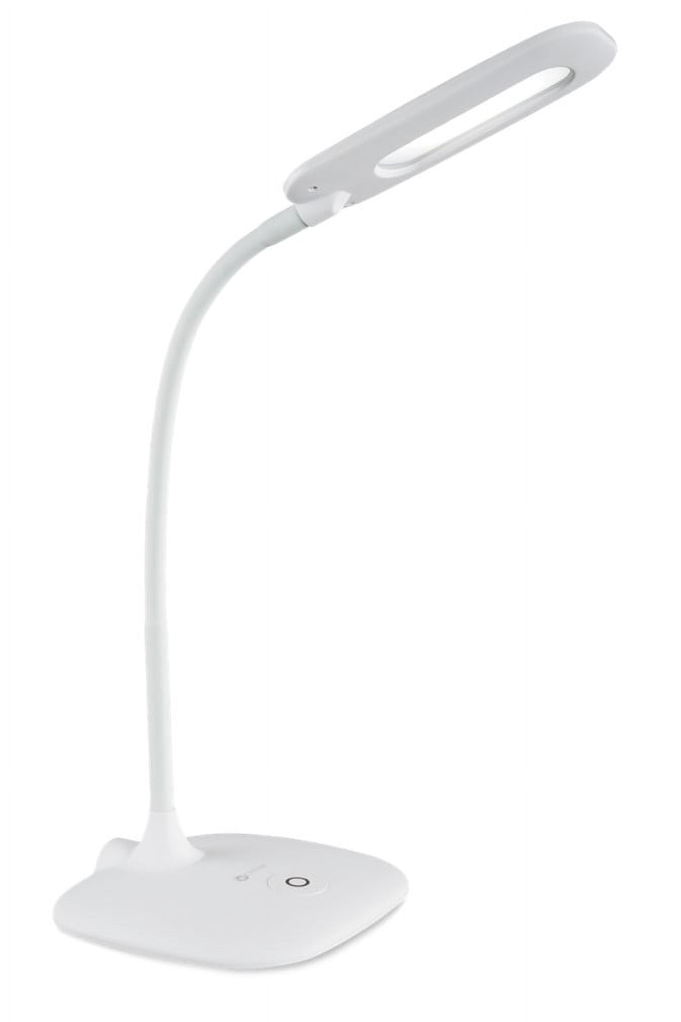 White Adjustable LED Desk Lamp with Touch Controls