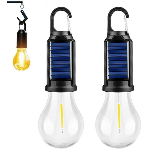 LED Solar Camping Lights, USB Rechargeable Tent Lights, 3 Light Modes Camping Lantern, Portable Outdoor Hanging Tent Lamp for Camping, Hiking, Christmas, Decorations, Emergency, Flashlightc