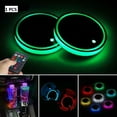thumbnail image 1 of LED Solar Cup Holder Lights Pads Mats Car Cup Holder Bottom Pad Mat Interior Decoration,1PC, 1 of 14