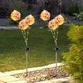thumbnail image 1 of LED Solar Dandelion Lights Outdoor Garden Stake, 3 Head Color-Changing Waterproof Pathway Landscape Lamps, Plastic Yard Patio Decor, Auto On Off, 1 Pack, 1 of 6