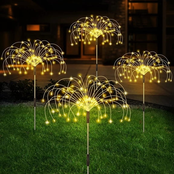 LED Solar Firework Lamp Outdoor Garden Decor Pathway Fairy Lights Waterproof Christmas Yard Balcony Patio Lawn Solar Light