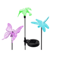 thumbnail image 1 of LED Solar Garden Lights, Hummingbird, Butterfly & Dragonfly Solar Stake Light，Transparent Color, 1 of 4