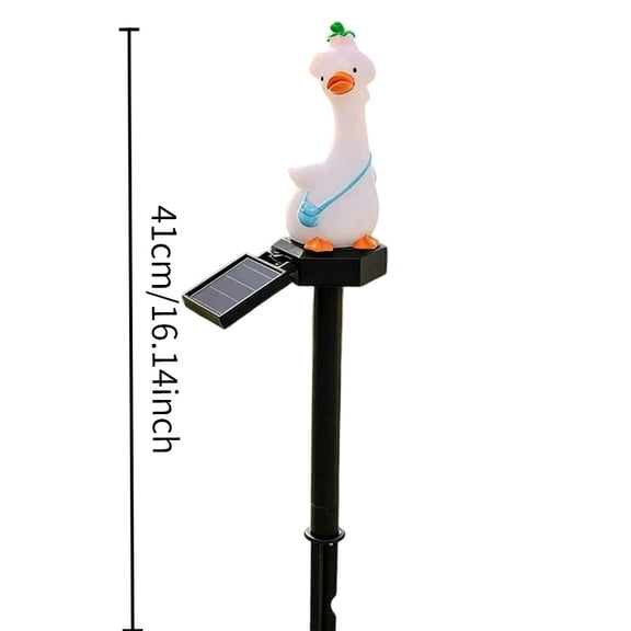 LED Solar Goose Garden Lights, Ground Insertion Outdoor Courtyard Decor, Waterproof Solar Powered LED Lights, Automatic Dusk to Dawn Pathway Yard Landscape Lighting Ornament