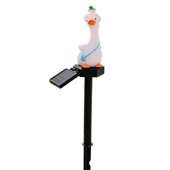 LED Solar Goose Garden Lights, Outdoor Courtyard Pathway Decoration, Waterproof Ground Stake Lawn Landscape Lighting, Resin