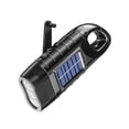 thumbnail image 1 of LED Solar Hand Crank Flashlight, Rechargeable Emergency Weather Radio, Portable Outdoor Camping Lantern with SOS Alert, IP44 Waterproof, 1 of 10