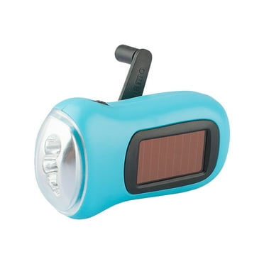 LED Solar Hand Crank Flashlight for Camping & Hiking
