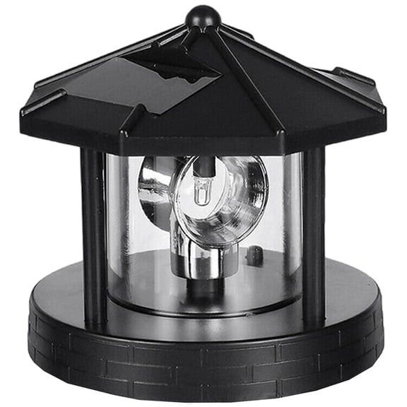 LED Solar Lighthouse Outdoor Lamp Rotating Landscape Light For Garden Paths Decoration Easy Installation