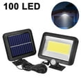 thumbnail image 1 of LED Solar Lights Outdoor Bright Solar Dusk to Dawn Light with 5500mAh Battery, IP65 Waterproof Outdoor Solar Powered Security Flood Light for Wall Porch Shed Barn Garage,100 lights, 1 of 8