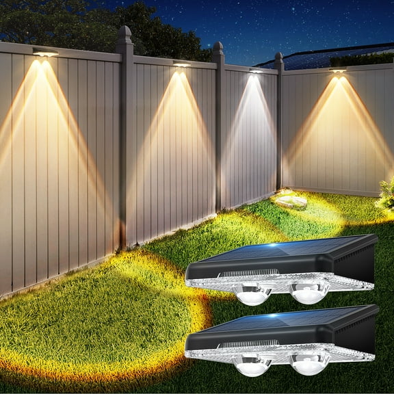 LED Solar Power Fence Lights Deck Door Wall Stair Step Outdoor Garden Lamp