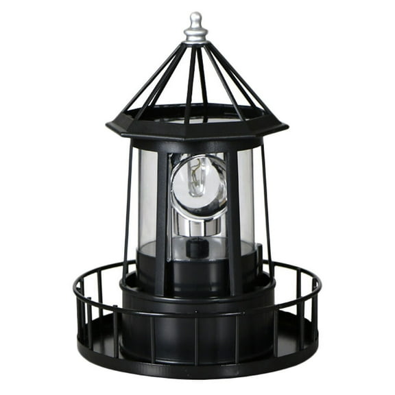 LED Solar Powered Degree Rotating Lamp Outdoor Garden Yard Decor