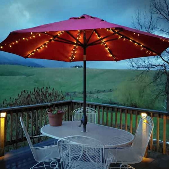 LED Solar Powered Umbrella Decorative Lights