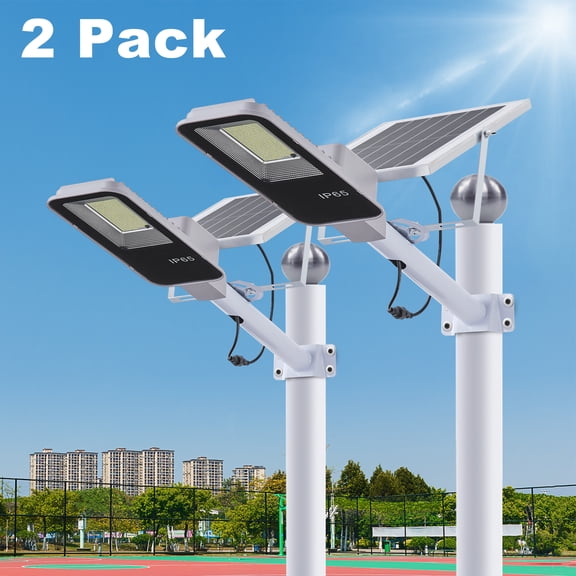 LED Solar Street Light with Remote Control Waterproof 6000mAH Street Light With Solar Panel 6500K High Power LED Street Lamp For Outdoor Yard Garden Commercial